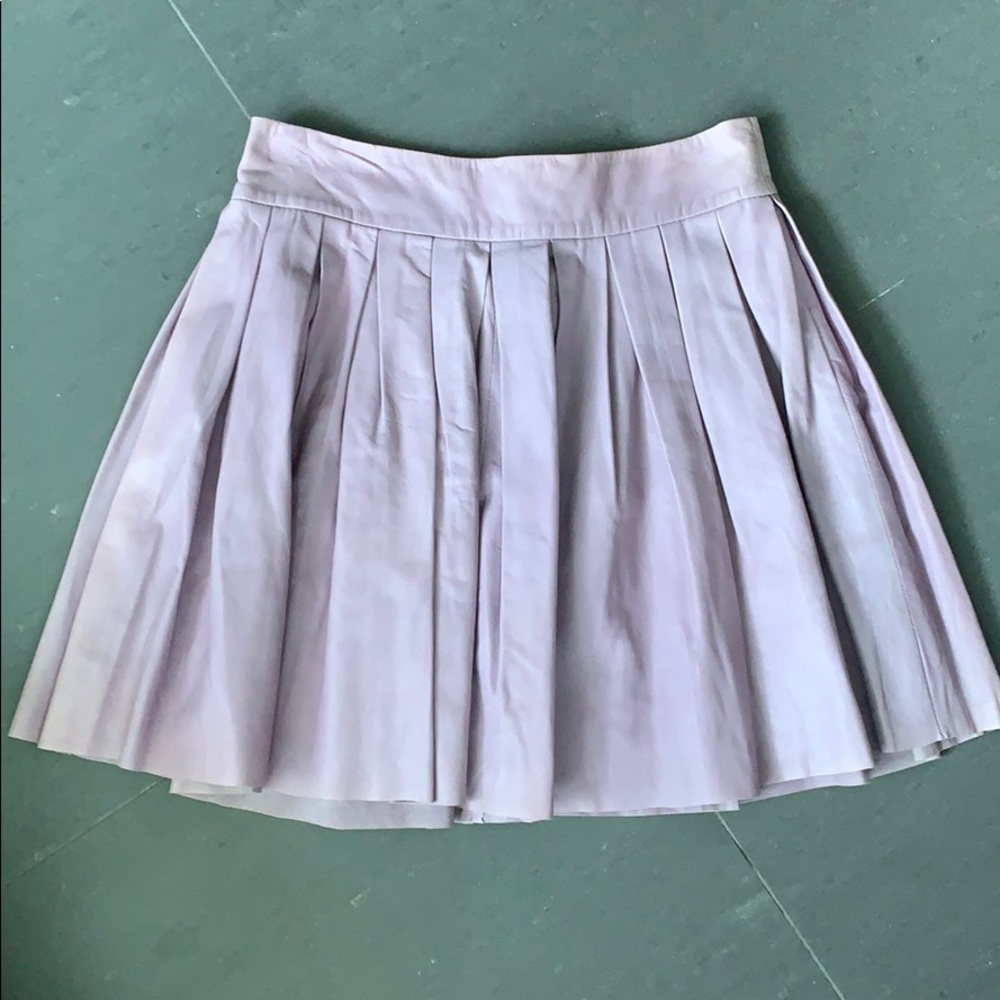 Alice and Olivia leather mini skirt